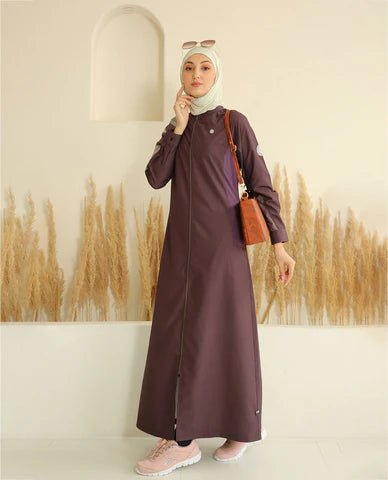 Navy Polo Neck Taslon Jilbab