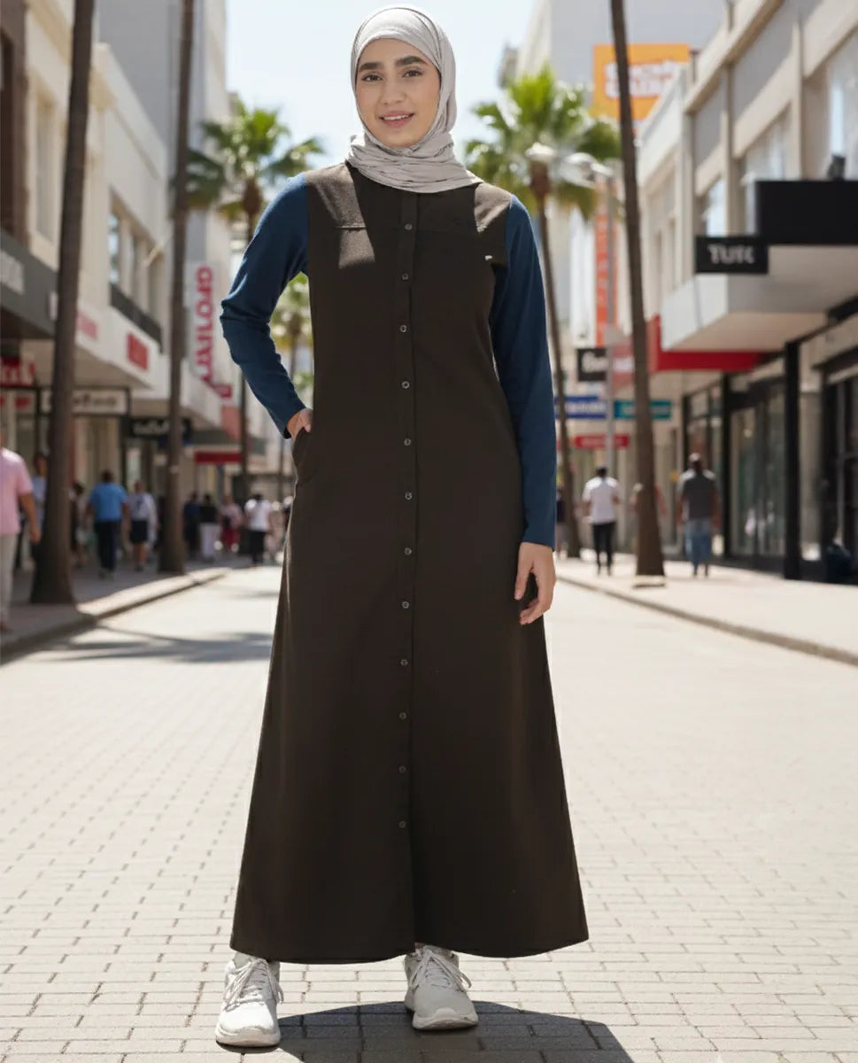 Ripe Olive Shirt Collar Jilbab
